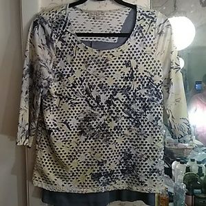 Live and Let Live lattice blouse w lining